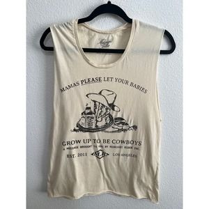 Midnight Rider Cowboys cut off t shirt size S